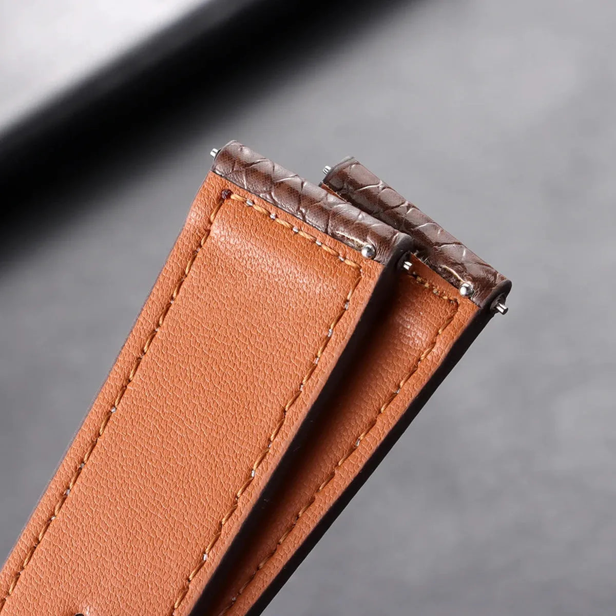 Handmade Snake-Pattern Leather Watch Strap – 20mm / 22mm-Straptique-Viva Timepiece