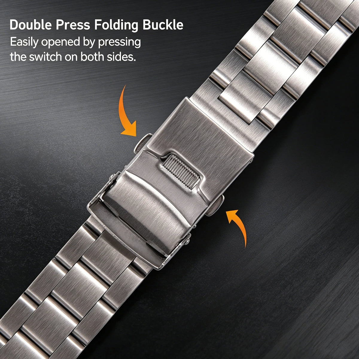 Heavy-Duty Quick Release Stainless Steel Watch Bracelet 18–22mm