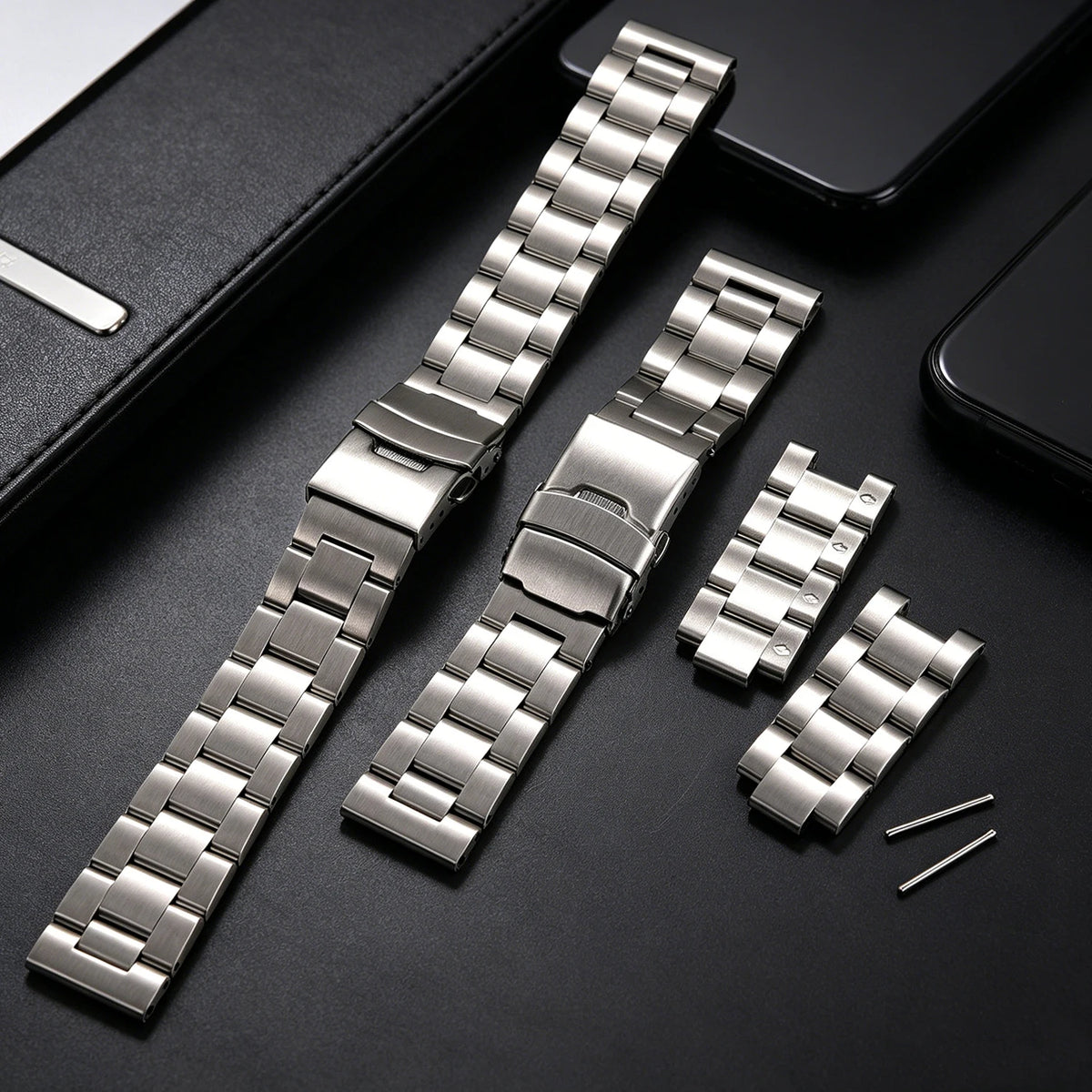 Heavy-Duty Quick Release Stainless Steel Watch Bracelet 18–22mm