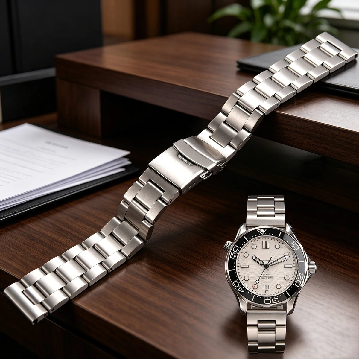 Heavy-Duty Quick Release Stainless Steel Watch Bracelet 18–22mm