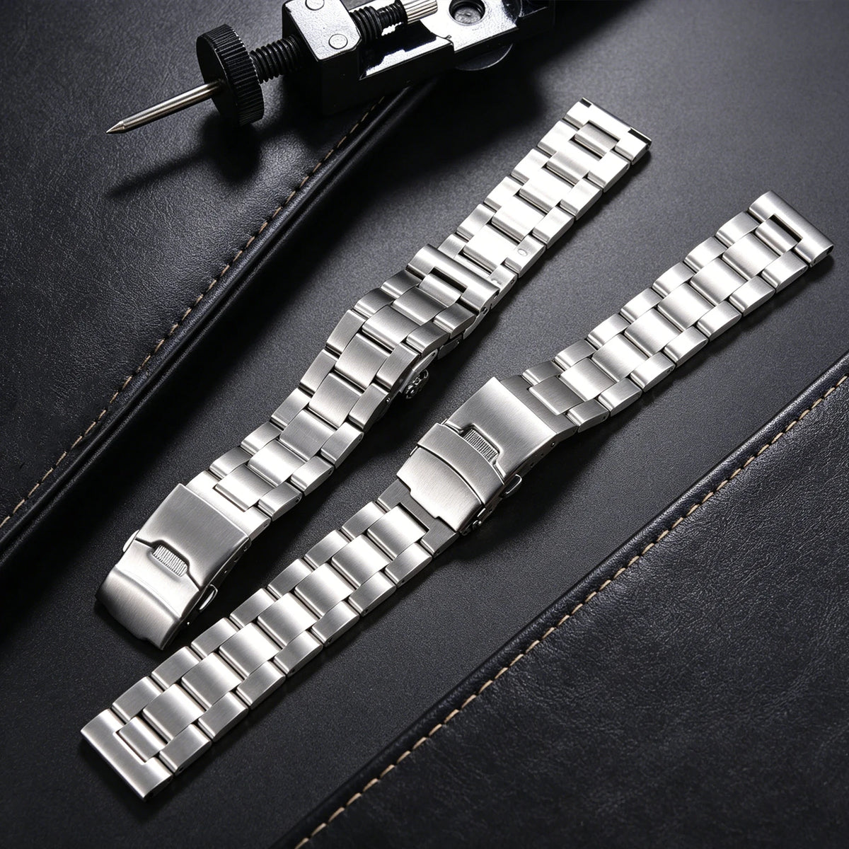 Heavy-Duty Quick Release Stainless Steel Watch Bracelet 18–22mm