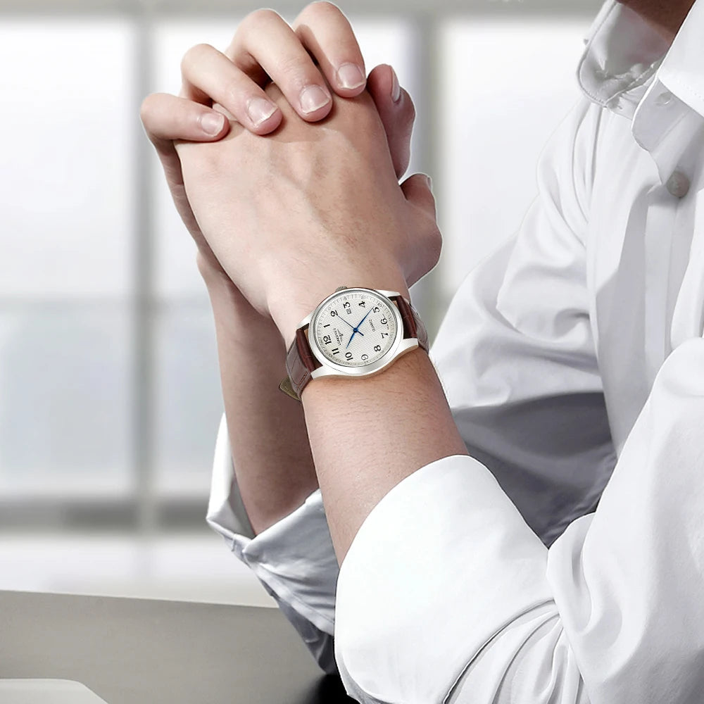 High Quality Genuine Leather Watch Strap with Classic Buckle – Croc Pattern, 14-22mm-Straptique-Viva Timepiece