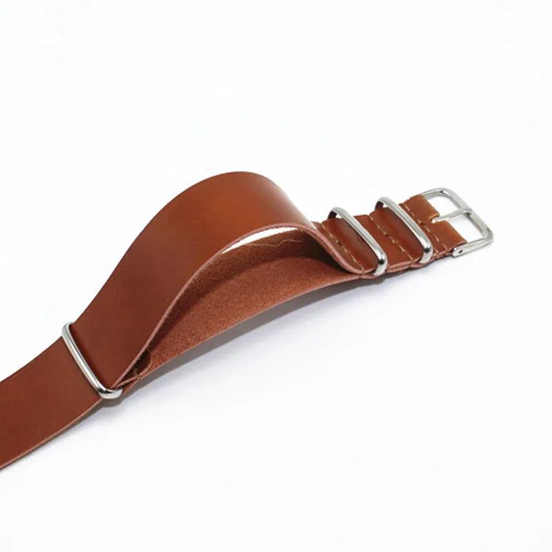 High-Quality Pu Leather ZULU Replacement Watch Strap Sienna - VivaStraps | Viva Timepiece