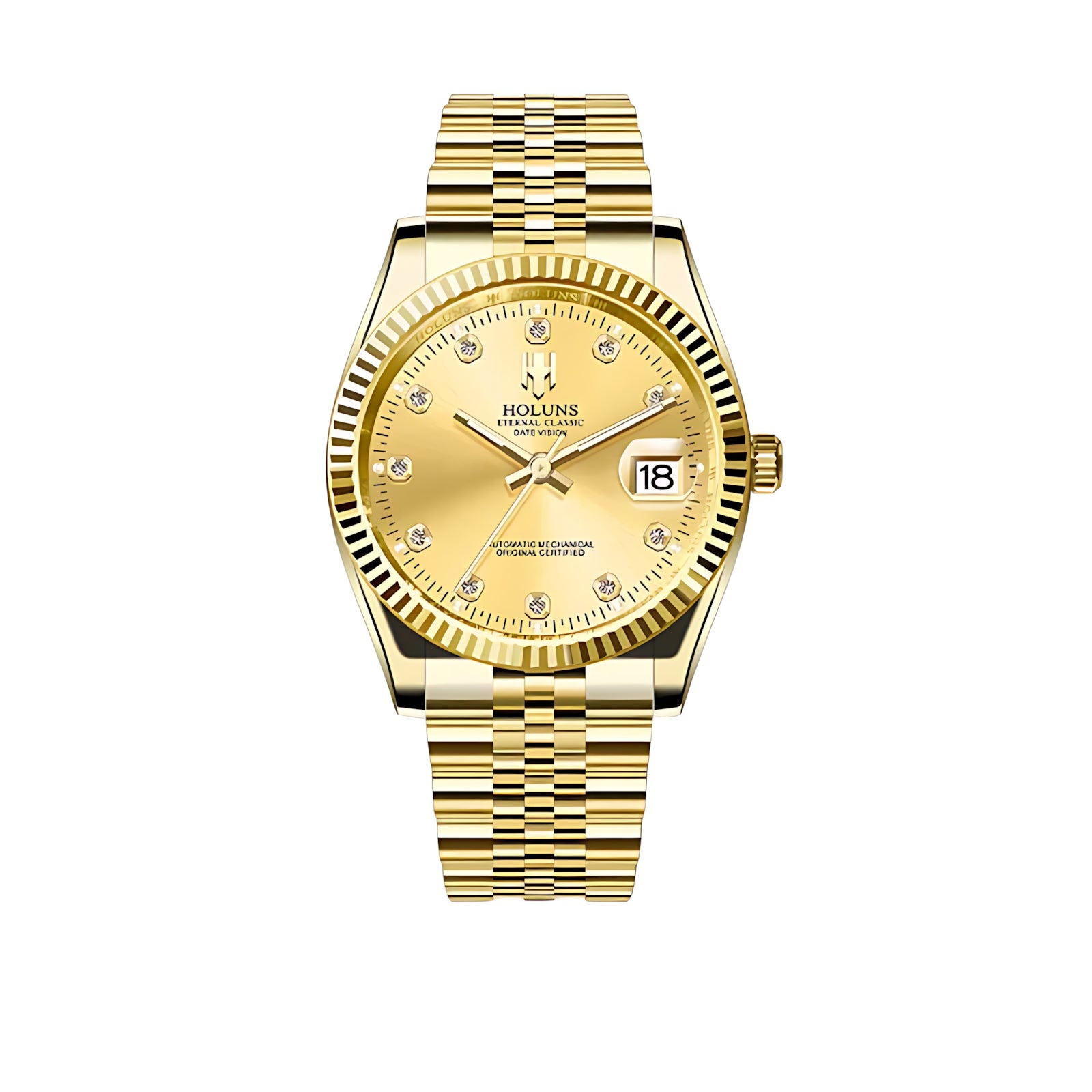 Holuns Datejust Jewels Jubilee Bracelet Homage Watches Two Tone Pearl 36 mm Folding Clasp