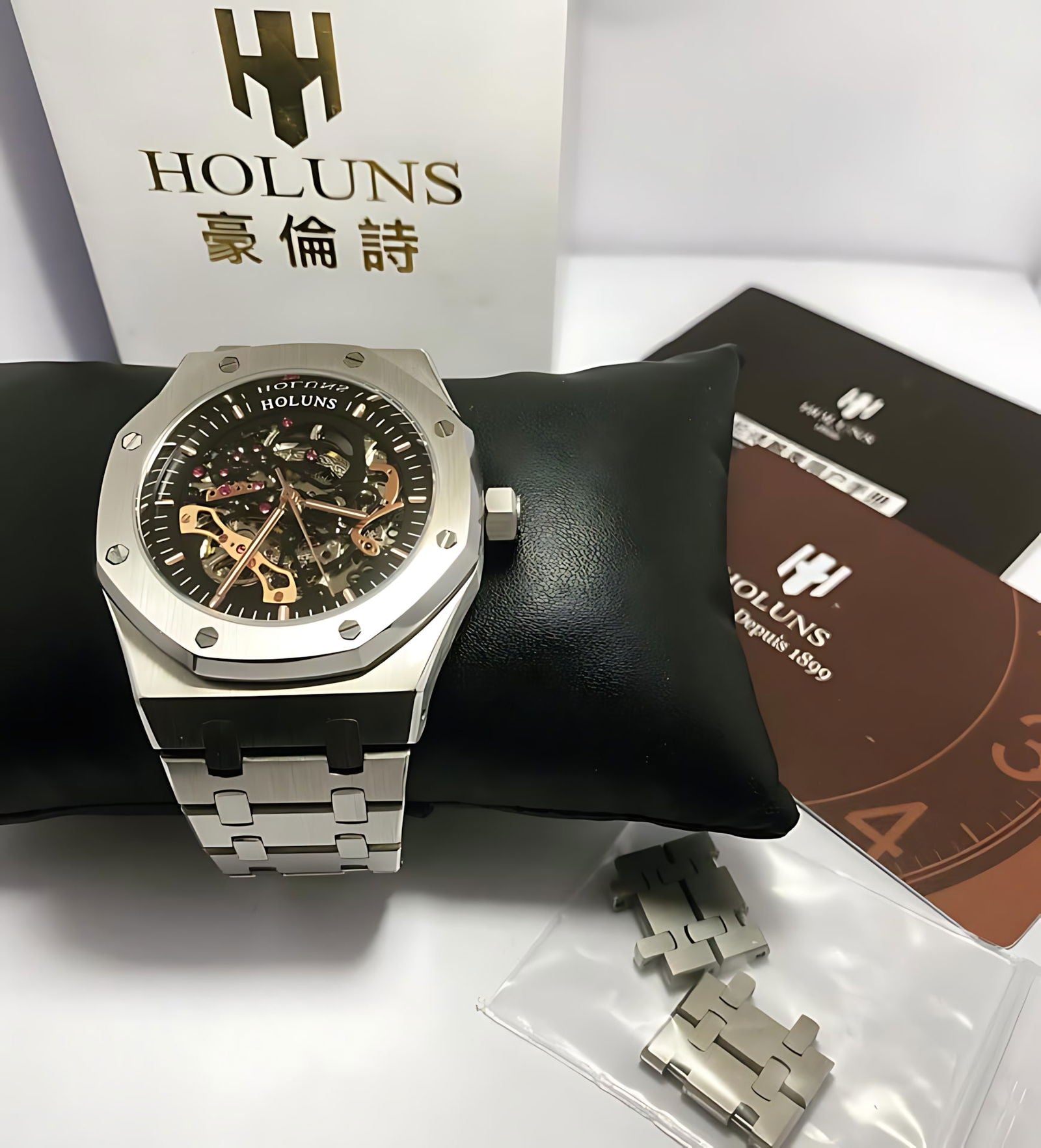 Holuns Royal Oak Skeleton Wheel Openworked Homage Watches Viva Timepiece