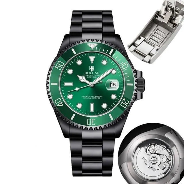 Holuns Submariner-Style 41mm Automatic Homage Watch-Holuns-Viva Timepiece