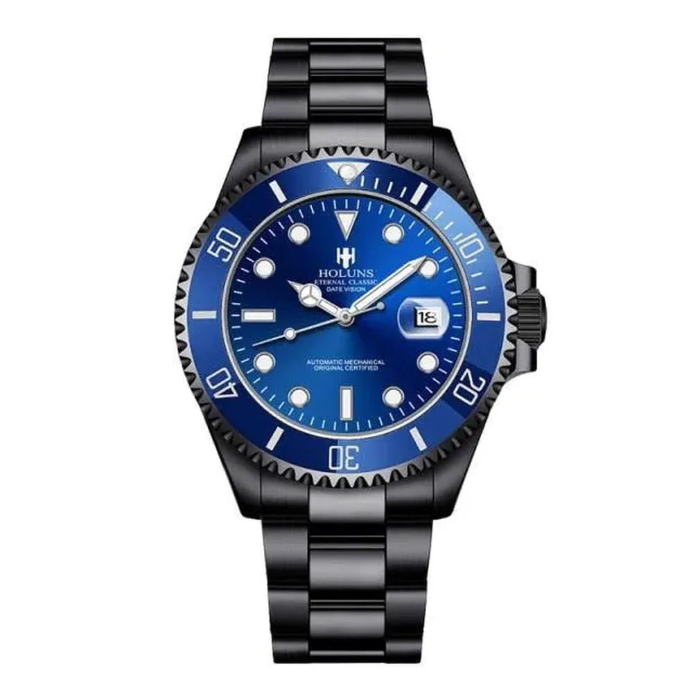 Holuns 41mm Automatic Diver Watch – Sapphire Crystal, Ceramic Bezel, Stainless Steel-Holuns-Viva Timepiece