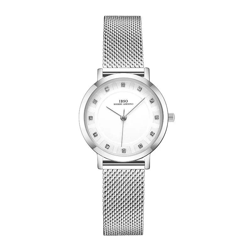IBSO 36WA Geneva Mesh Bracelet Women Quartz Watches B3623-WE-SR-SS - IBSO | Viva Timepiece
