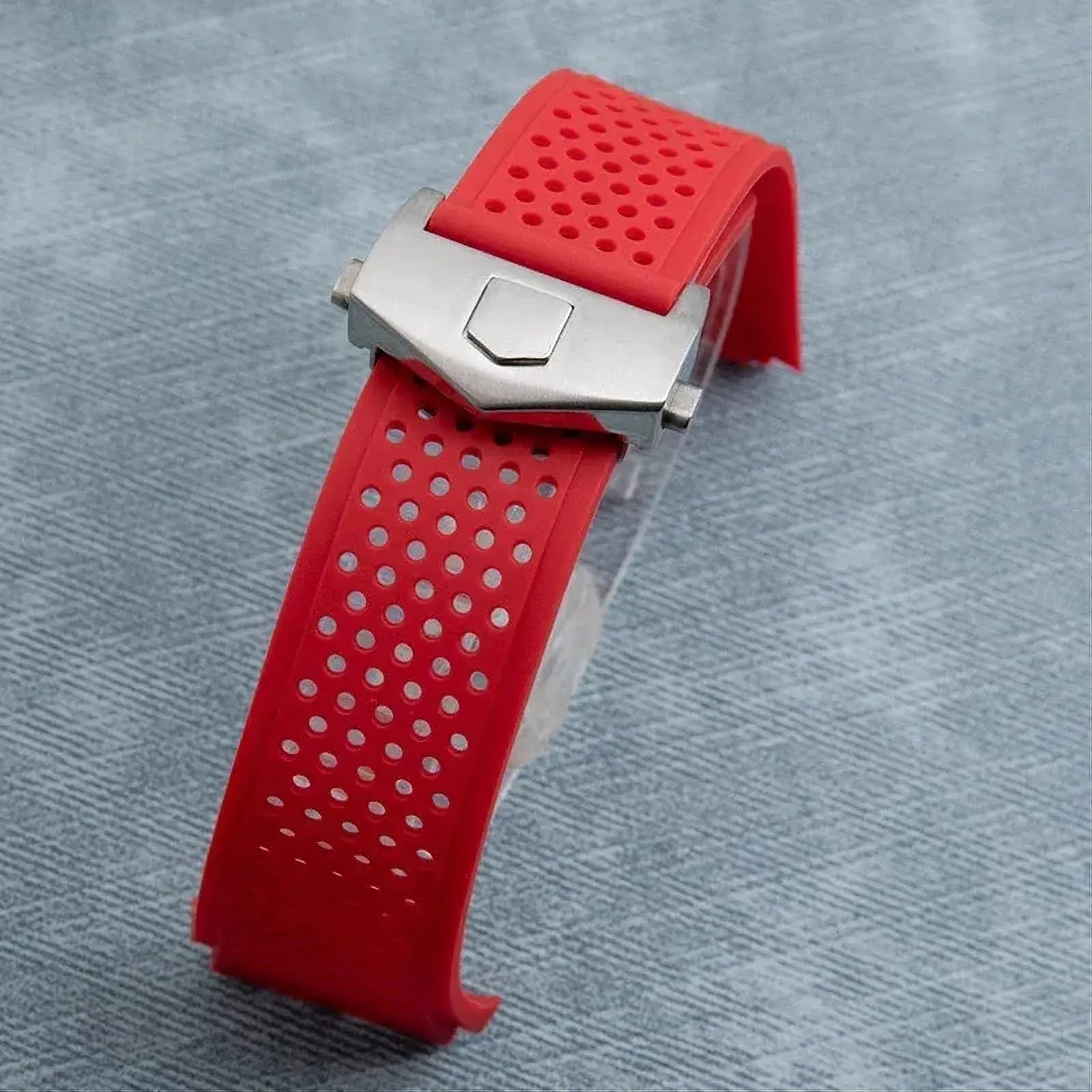 Integrated Convex-End Silicone Watch Strap – 28x22mm-VivaStraps-Viva Timepiece