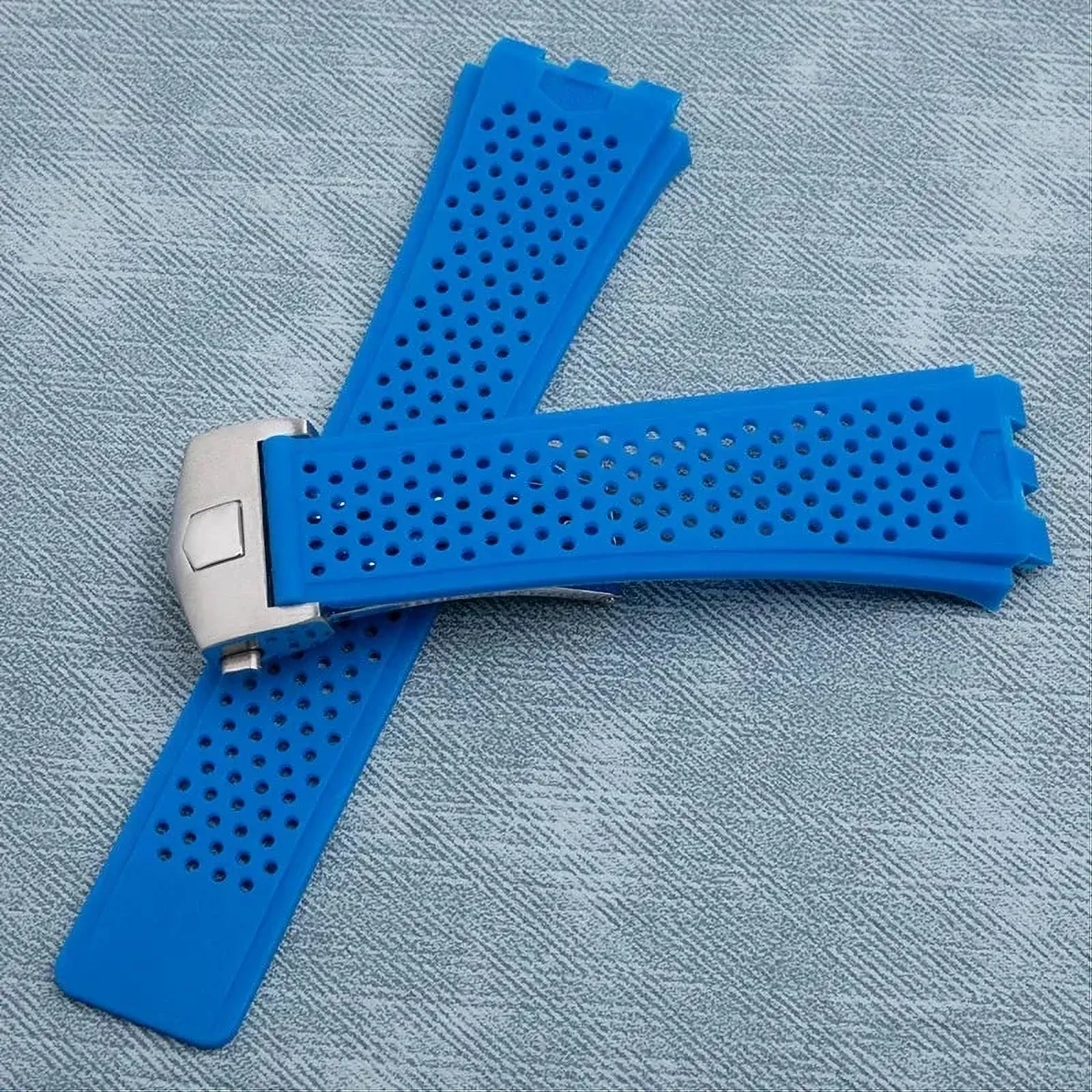 Integrated Convex-End Silicone Watch Strap – 28x22mm-VivaStraps-Viva Timepiece