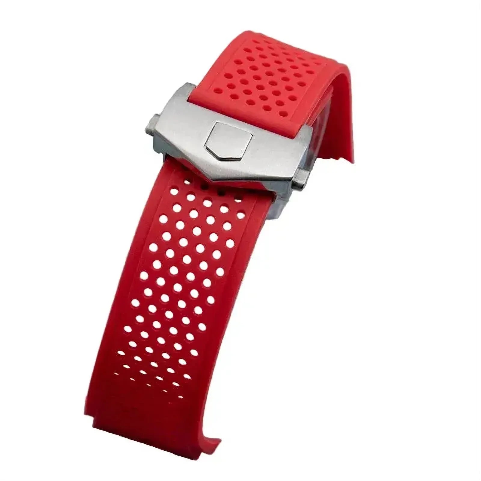 Integrated Convex-End Silicone Watch Strap – 28x22mm-VivaStraps-Viva Timepiece