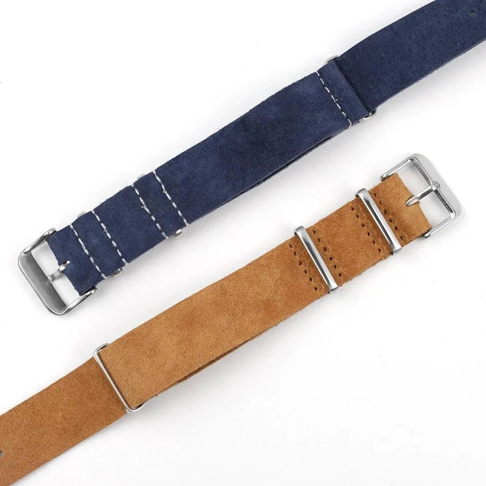 Suede ZULU Leather Strap – 18mm / 20mm / 22mm / 24mm-VivaStraps-Viva Timepiece