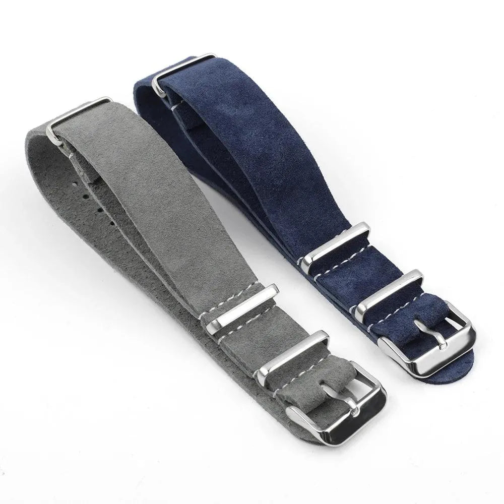 Suede ZULU Leather Strap – 18mm / 20mm / 22mm / 24mm-VivaStraps-Viva Timepiece