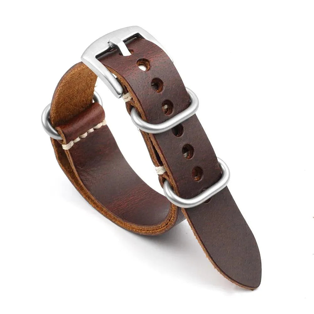 Premium Cowhide Leather Zulu Strap Replacement Watch Bands-VivaStraps-Viva Timepiece