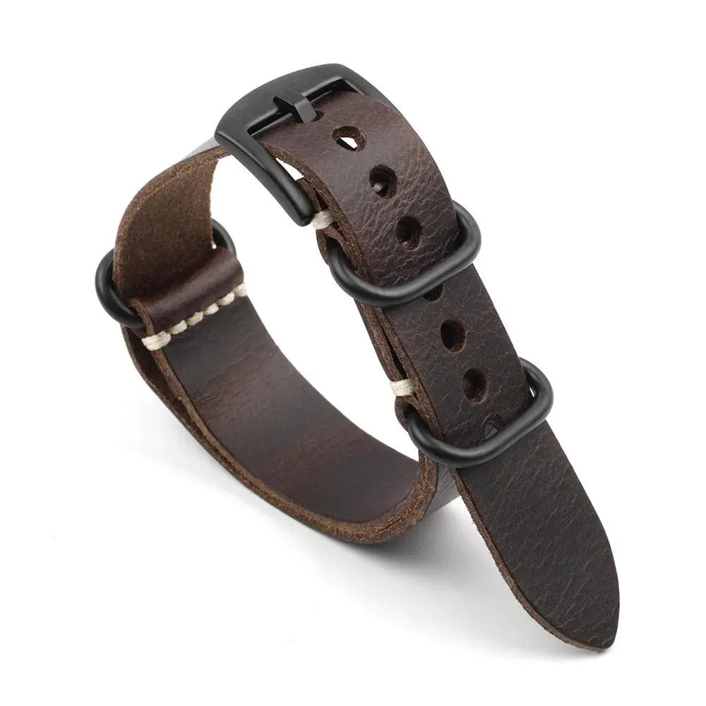 Premium Cowhide Leather Zulu Strap Replacement Watch Bands-VivaStraps-Viva Timepiece