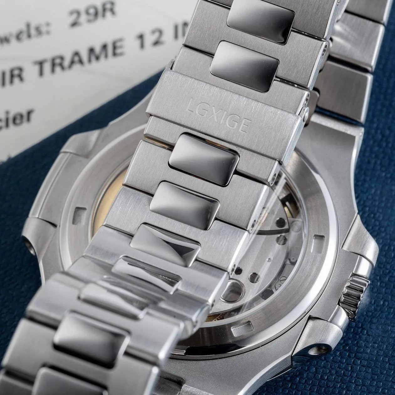 LGXIGE 40mm Automatic Classic Integrated Bracelet Watch – Sapphire Crystal, 316L Steel-LGXIGE-Viva Timepiece