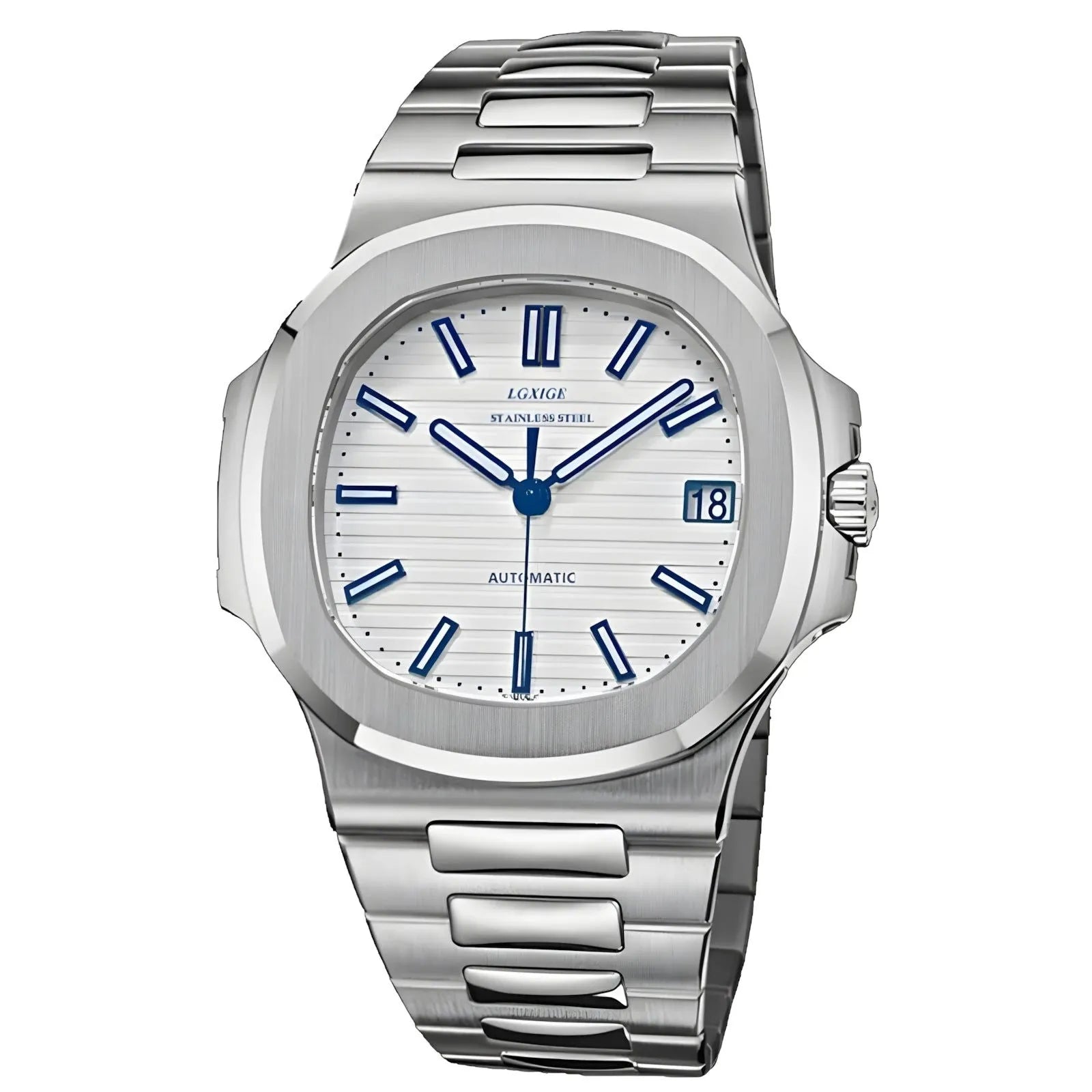 LGXIGE 40mm Automatic Classic Integrated Bracelet Watch – Sapphire Crystal, 316L Steel-LGXIGE-Viva Timepiece