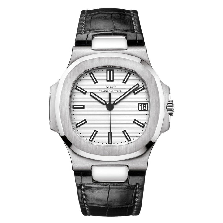 Lgxige Nautilus Quartz (PU Leather) Homage Watches Viva Timepiece
