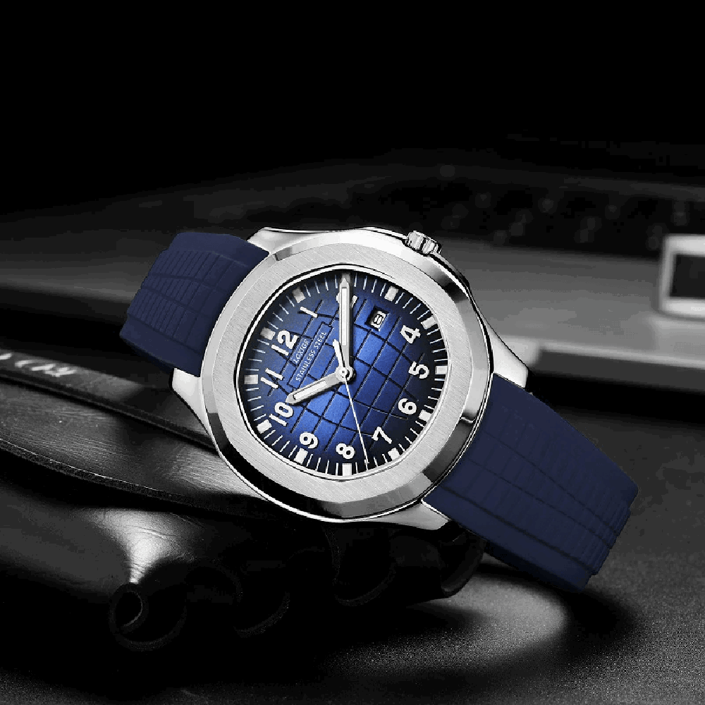 LGXIGE 41mm Quartz Sport Watch – Rounded Octagonal Case, Silicone Strap-LGXIGE-Viva Timepiece