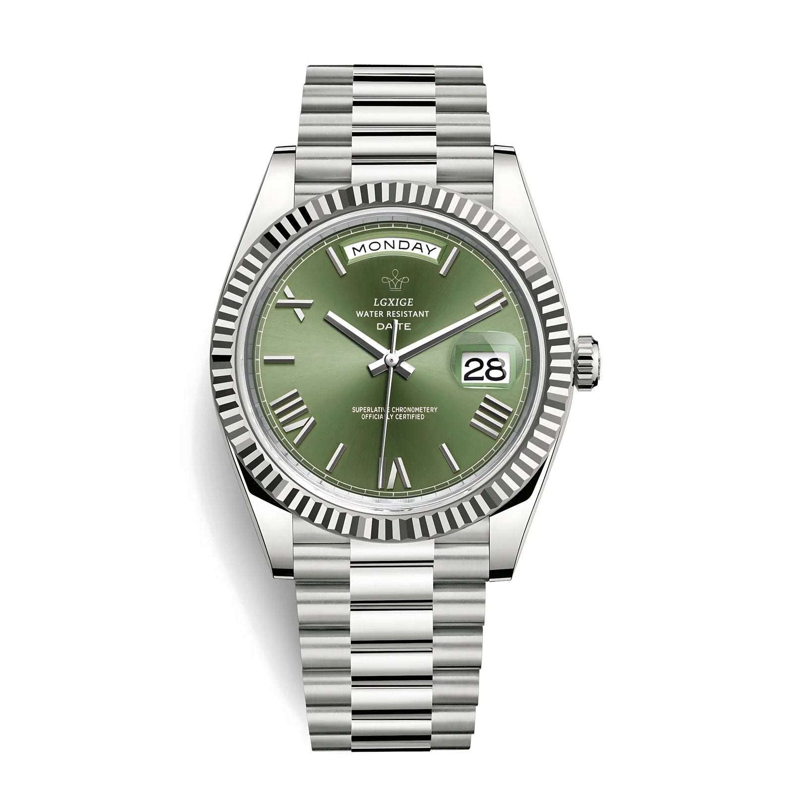 LGXIGE Day Date Roman President Quartz Men s Luxury Homage Watches Viva Timepiece