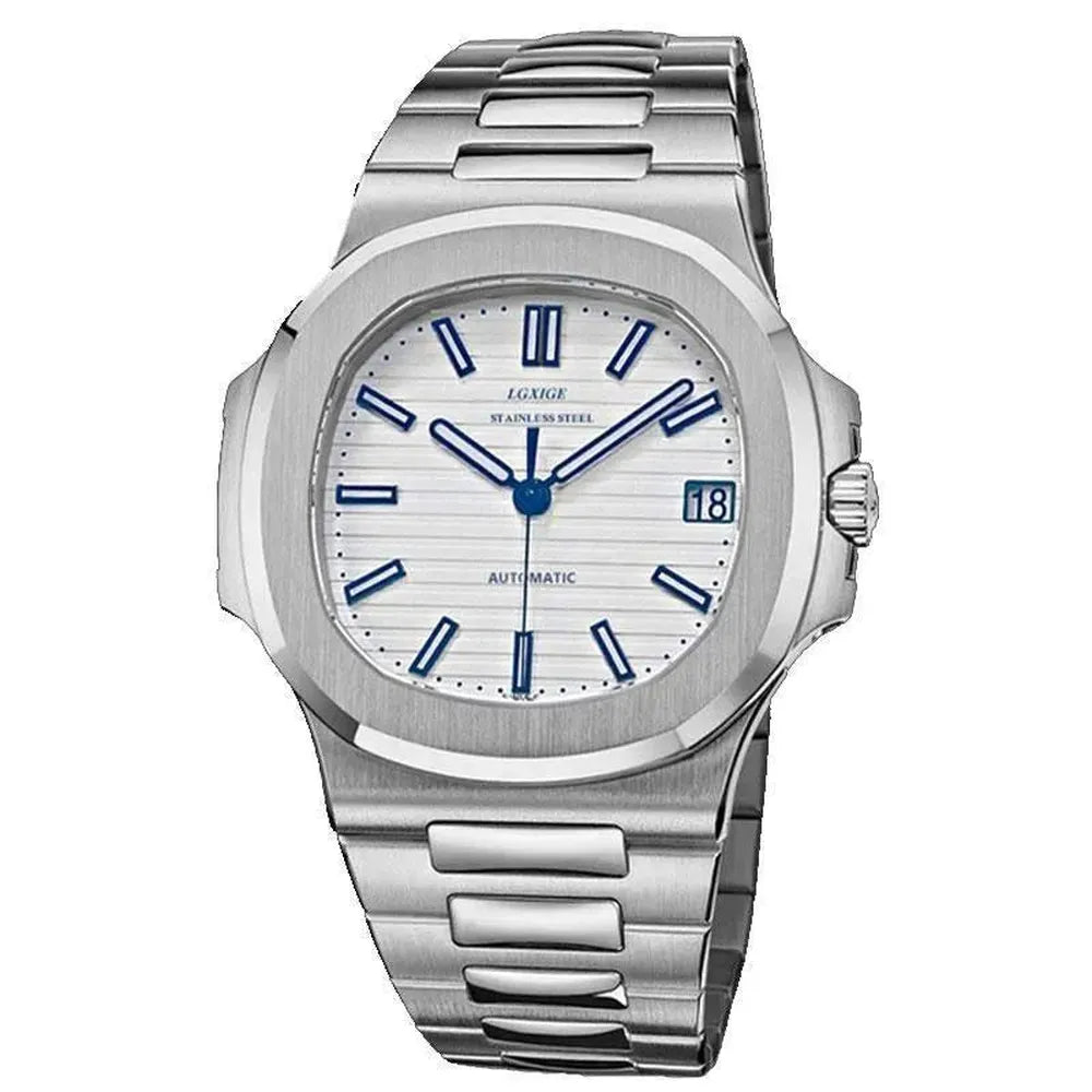 LGXIGE 41mm Automatic Integrated Stainless Steel Watch – Sapphire Crystal, 316L Steel-LGXIGE-Viva Timepiece