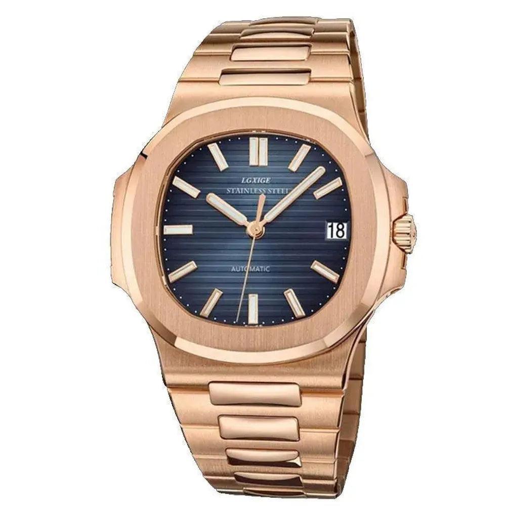 LGXIGE 41mm Automatic Integrated Stainless Steel Watch – Sapphire Crystal, 316L Steel-LGXIGE-Viva Timepiece