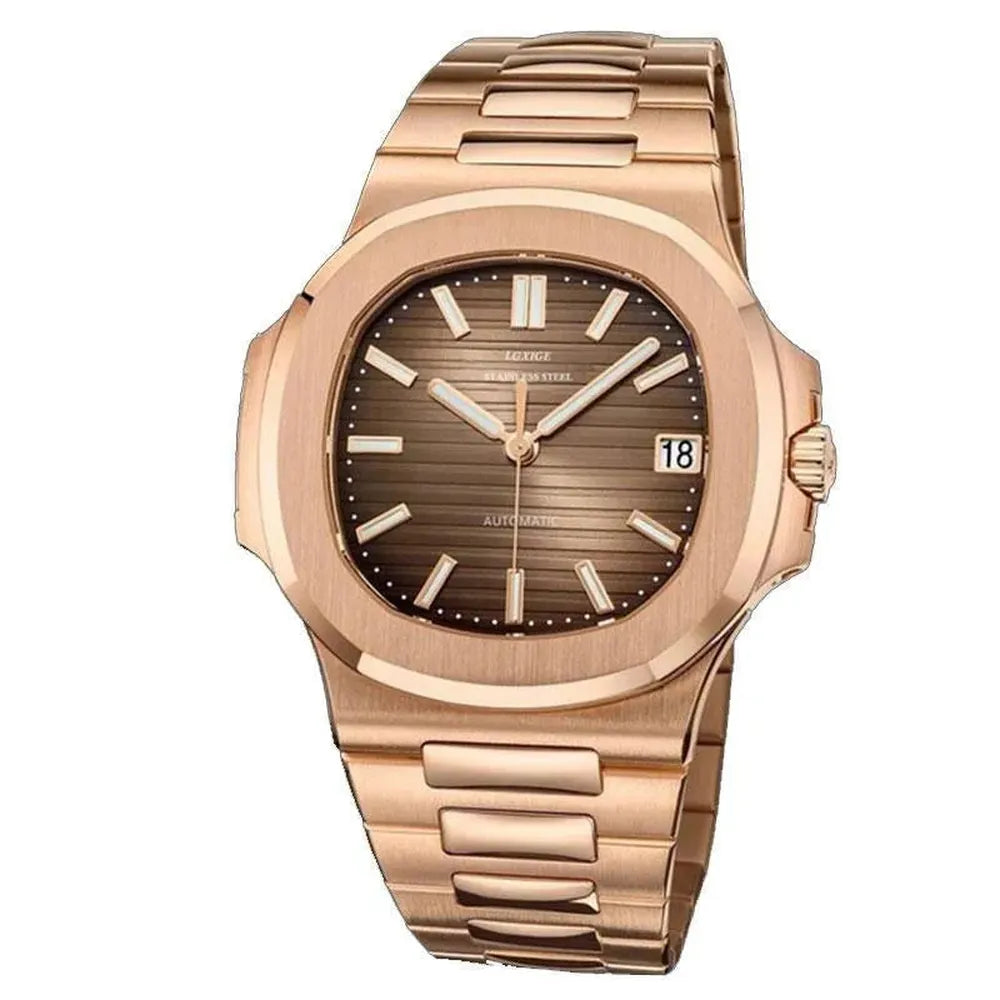 LGXIGE 41mm Automatic Integrated Stainless Steel Watch – Sapphire Crystal, 316L Steel-LGXIGE-Viva Timepiece