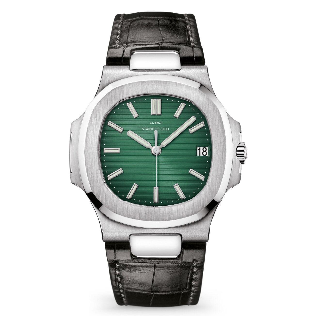Lgxige Nautilus Quartz PU Leather Homage Watches Viva Timepiece