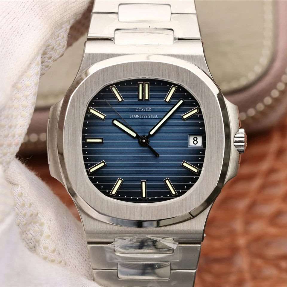 LGXIGE Nautilus 40MM Quartz Steel Men s Luxury Homage Watches Viva Timepiece