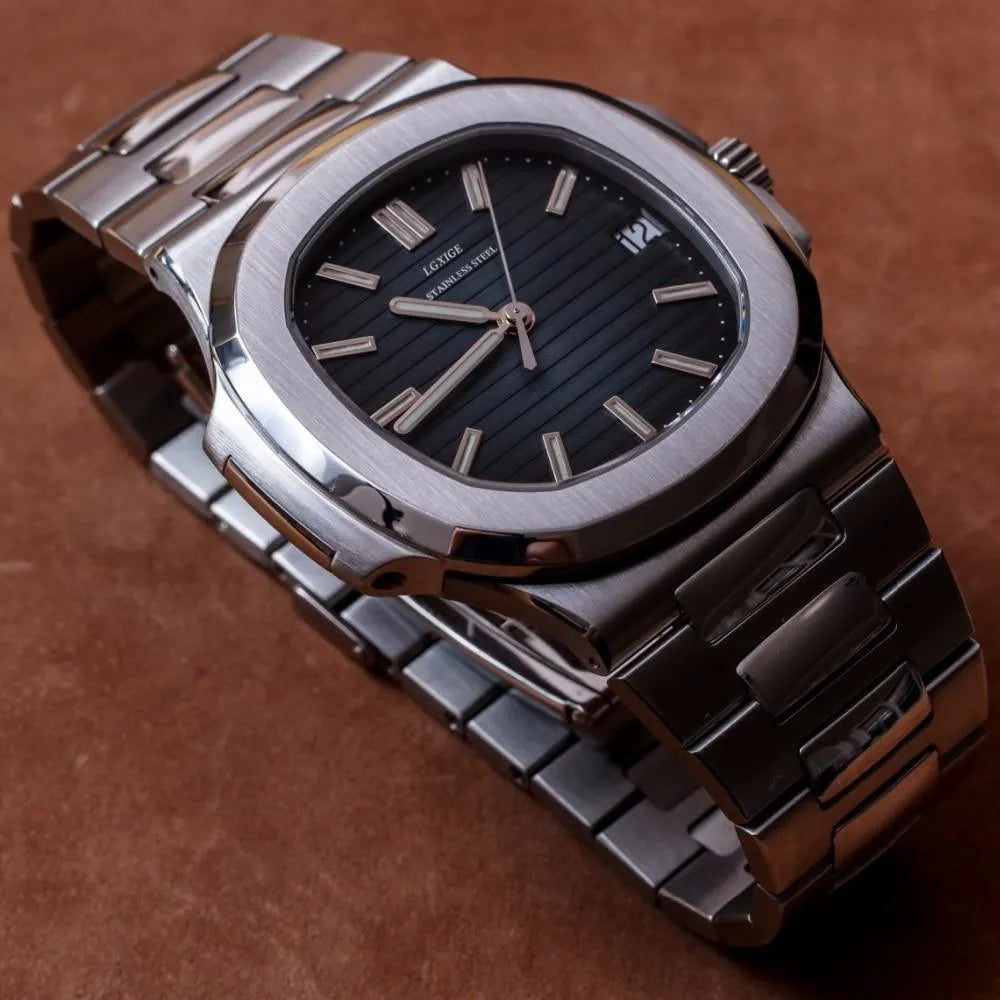 LGXIGE 40mm Nautilus-Style Quartz Miyota Homage Watch-LGXIGE-Viva Timepiece