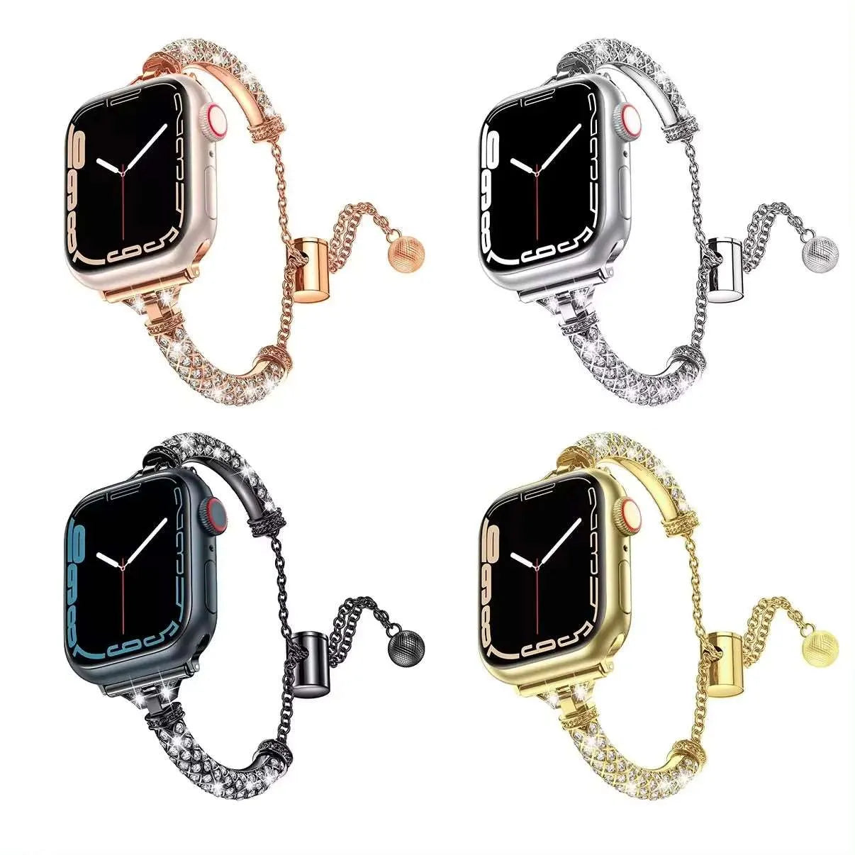 Luxury Rhinestone Bling Bangle Band Compatible with Apple Watch 38–41mm