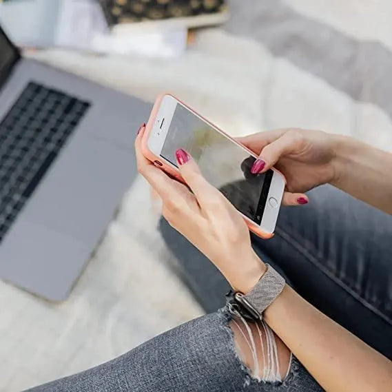 Magnetic Milanese Mesh Loop Strap for Apple Watch 38mm–45mm-ModuLoop-Viva Timepiece