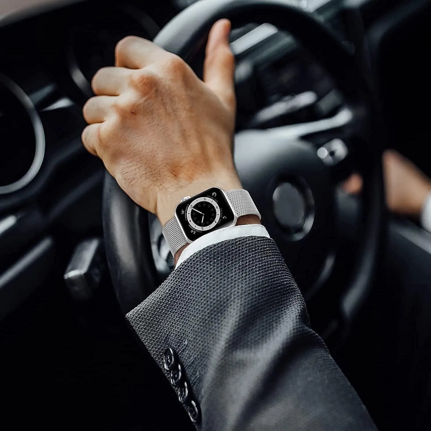 Magnetic Milanese Mesh Loop Strap for Apple Watch 38mm–45mm-ModuLoop-Viva Timepiece