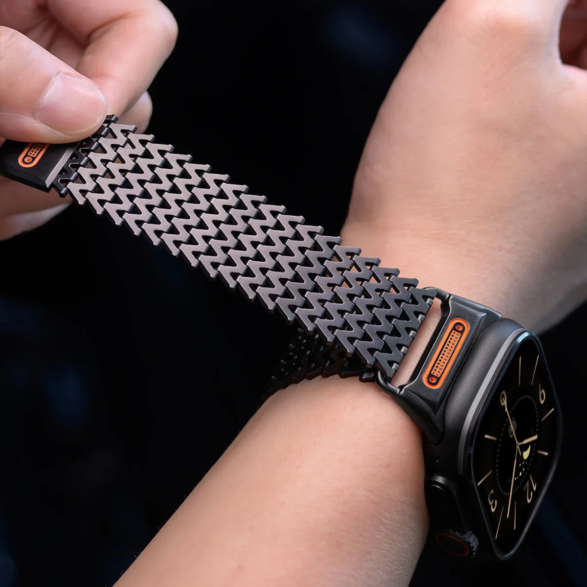 Milanese Magnetic Stainless Steel Band Compatible with Apple Watch-Tivra-Viva Timepiece