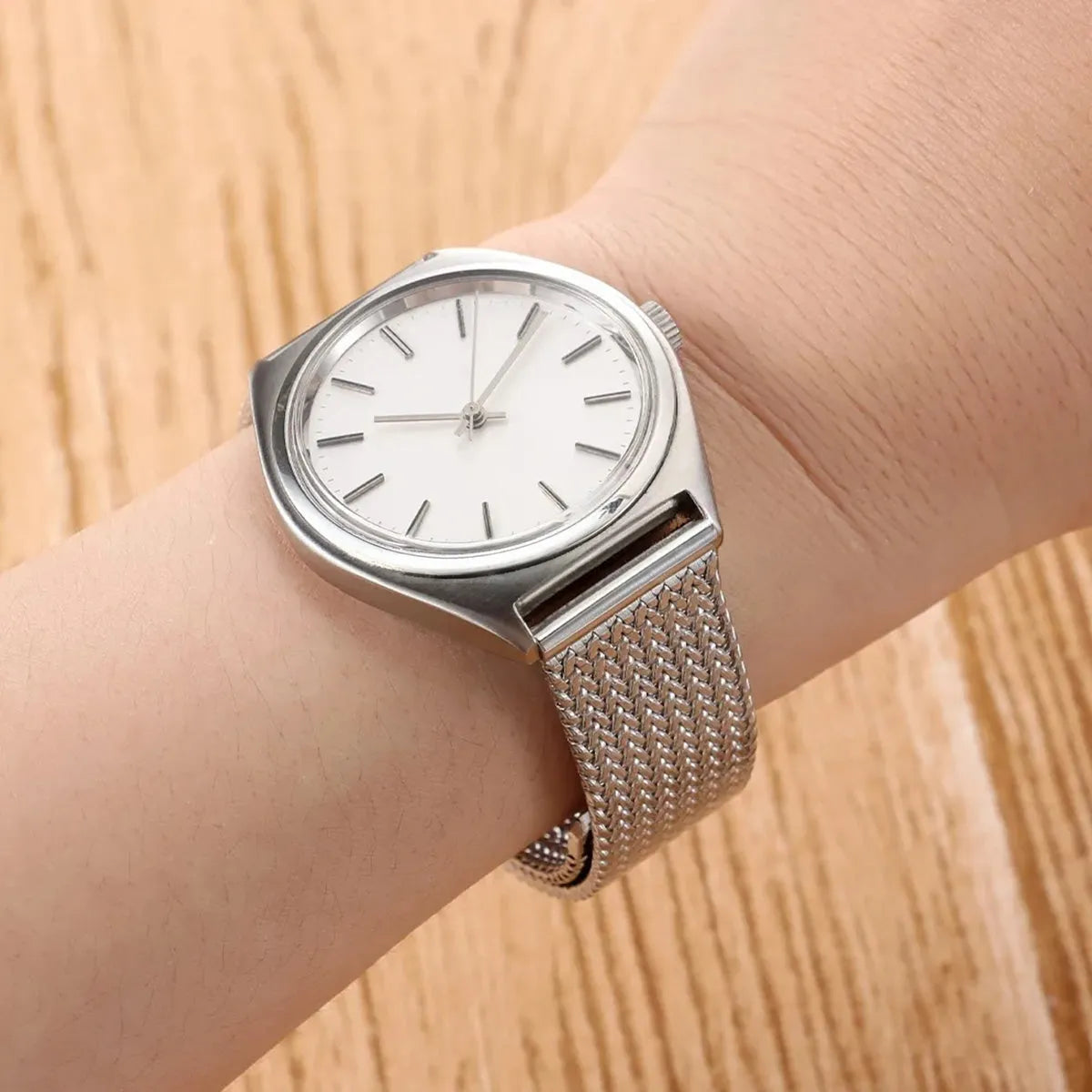 Milanese Mesh Stainless Steel Watch Band 16mm 18mm 20mm – Folding Clasp-Watch Bands-ChronoCraft-Black-16mm-Viva Timepiece