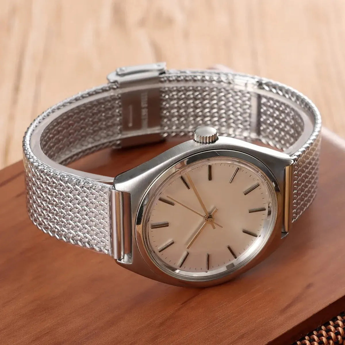 Milanese Mesh Stainless Steel Watch Band 16mm 18mm 20mm – Folding Clasp-Watch Bands-ChronoCraft-Black-16mm-Viva Timepiece
