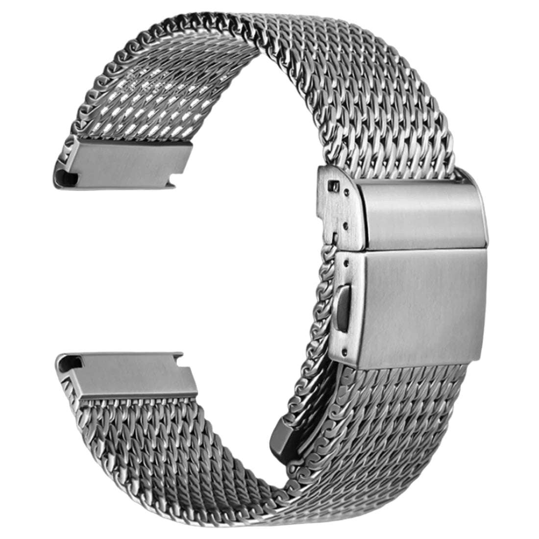 Milanese Woven 316L Stainless Steel Replacement Watch Strap For Rolex Omega IWC Breitling Brushed Silver - VivaStraps | Viva Timepiece