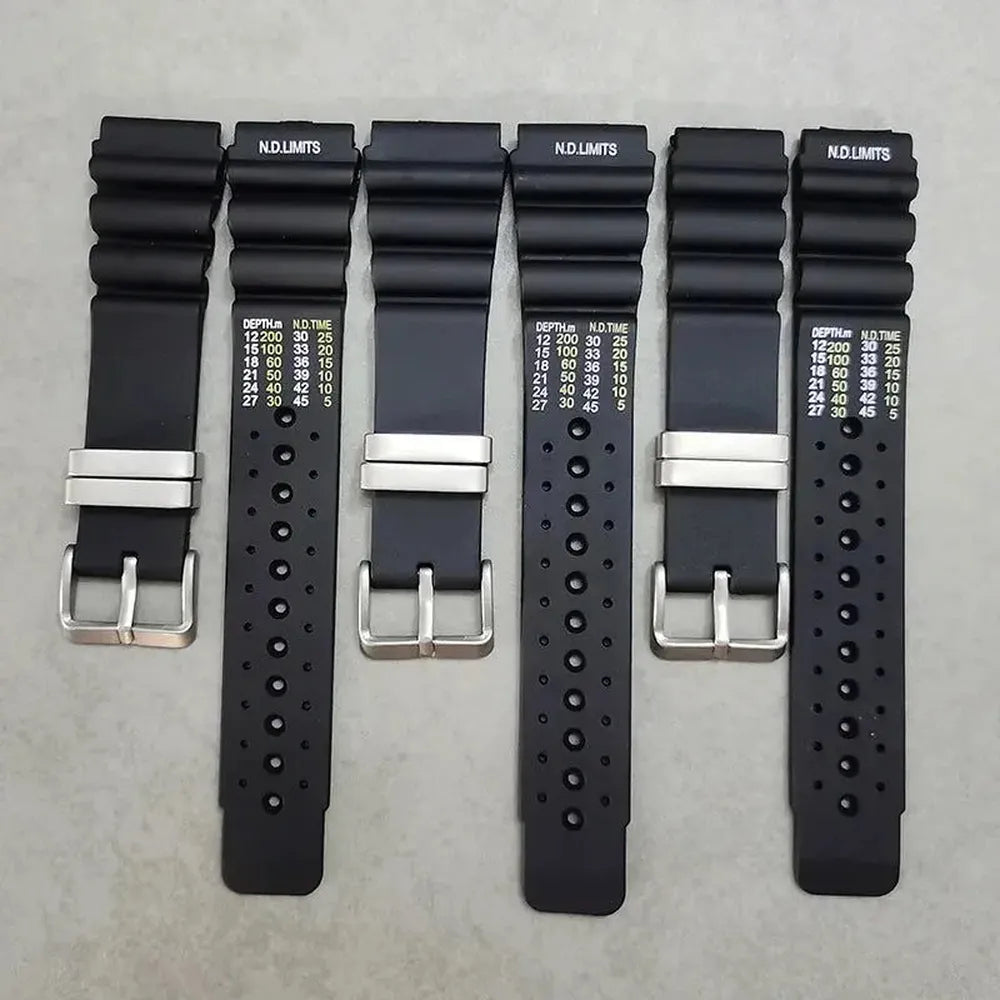 ND-Style Diver Rubber Watch Strap – 20mm / 22mm / 24mm-VivaStraps-Viva Timepiece