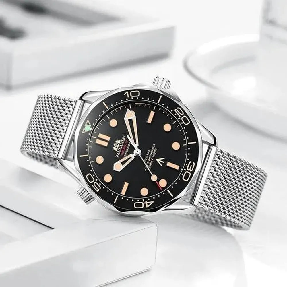 Ocean Diver Automatic Watch – Steel Bracelet 42mm-Paulareis-Viva Timepiece
