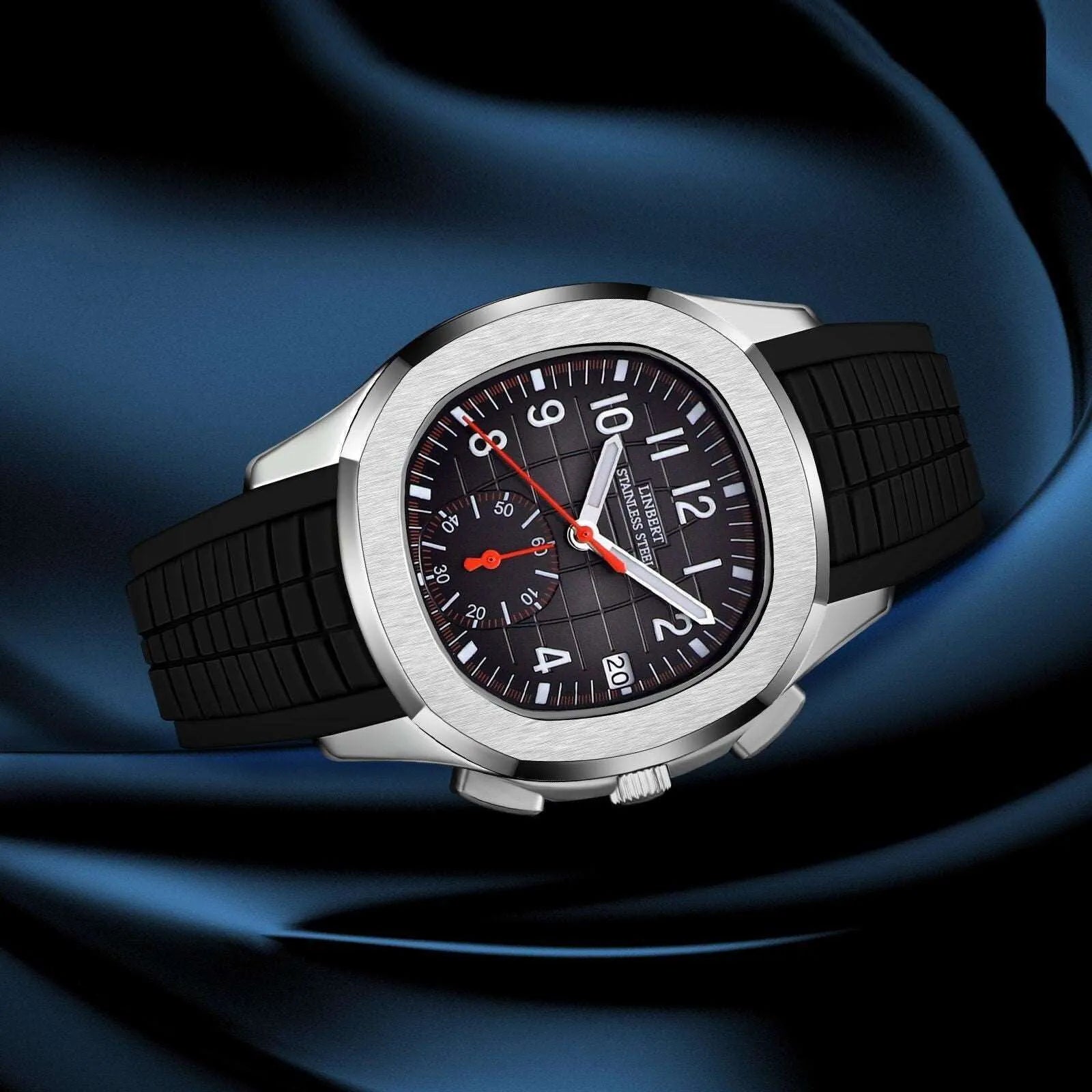 Octa Sport Chronograph Watch – Sapphire Rubber Strap-LINBERT-Viva Timepiece