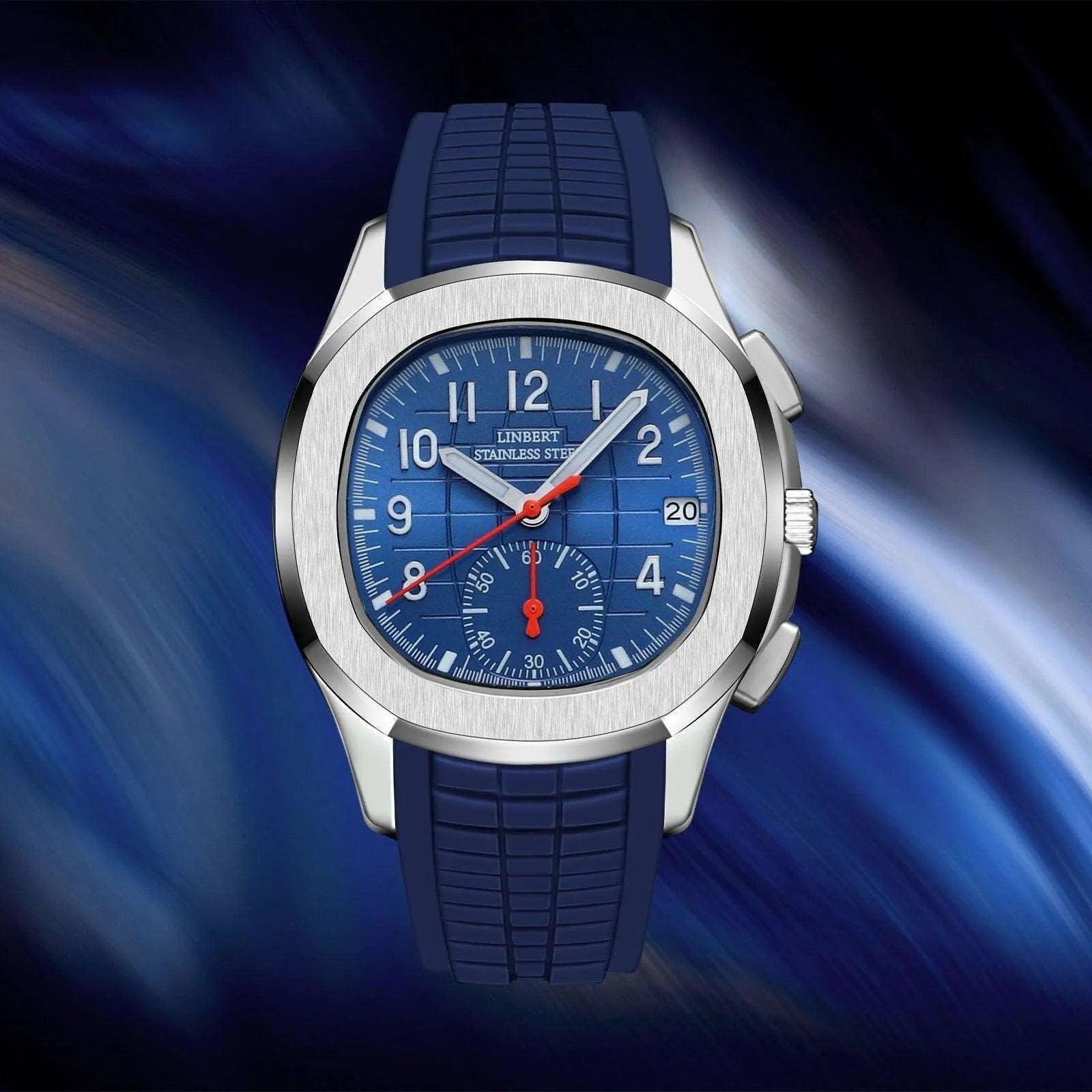 Octa Sport Chronograph Watch – Sapphire Rubber Strap-LINBERT-Viva Timepiece