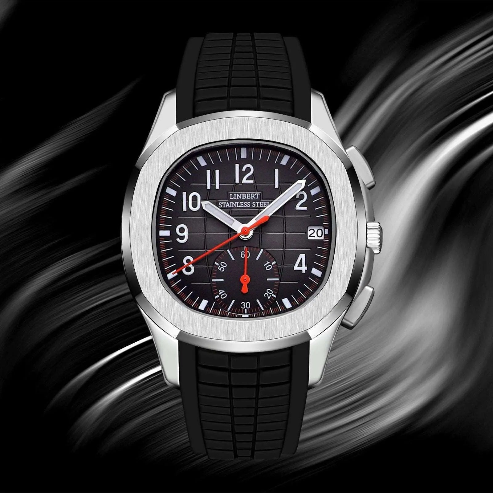 Octa Sport Chronograph Watch – Sapphire Rubber Strap-LINBERT-Viva Timepiece