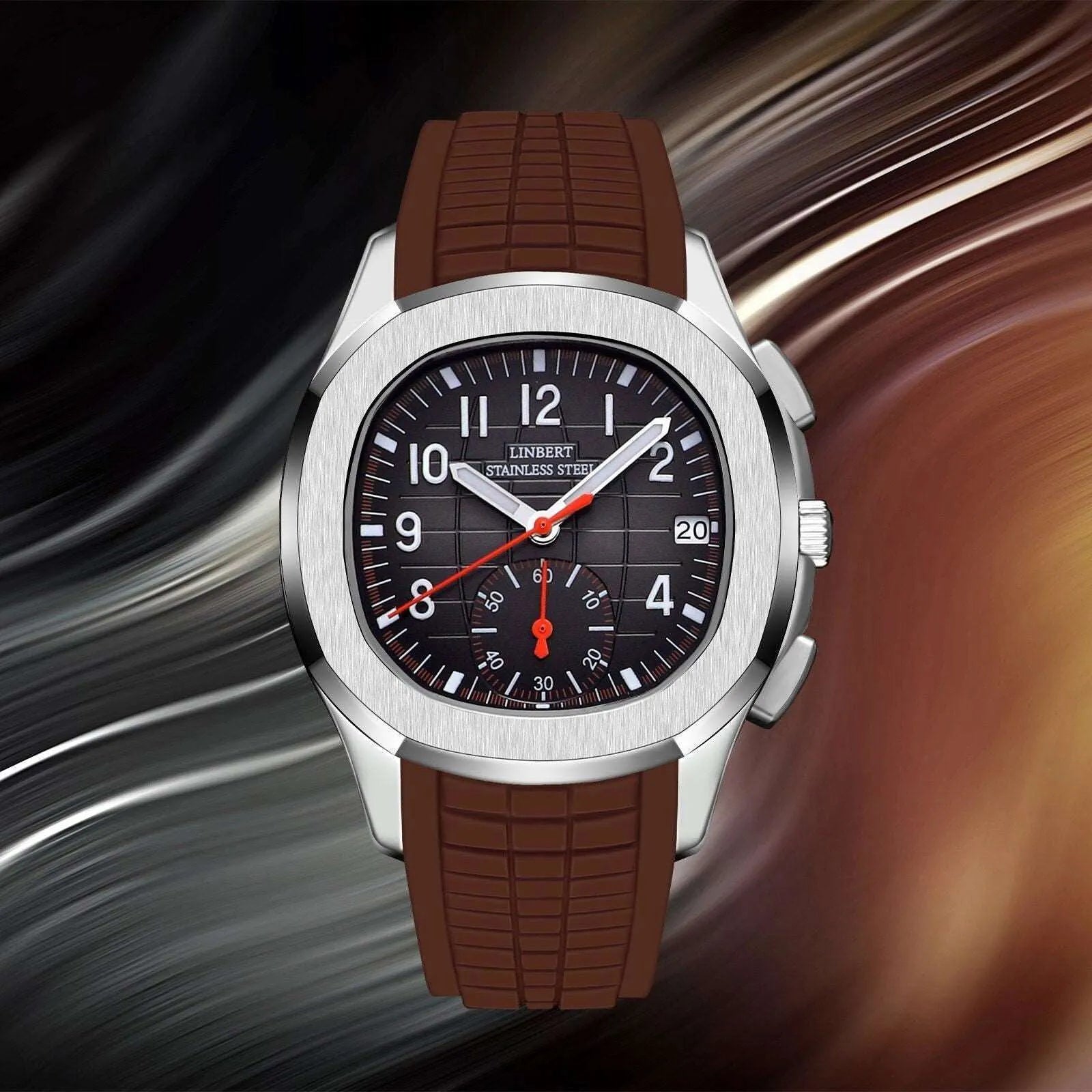Octa Sport Chronograph Watch – Sapphire Rubber Strap-LINBERT-Viva Timepiece