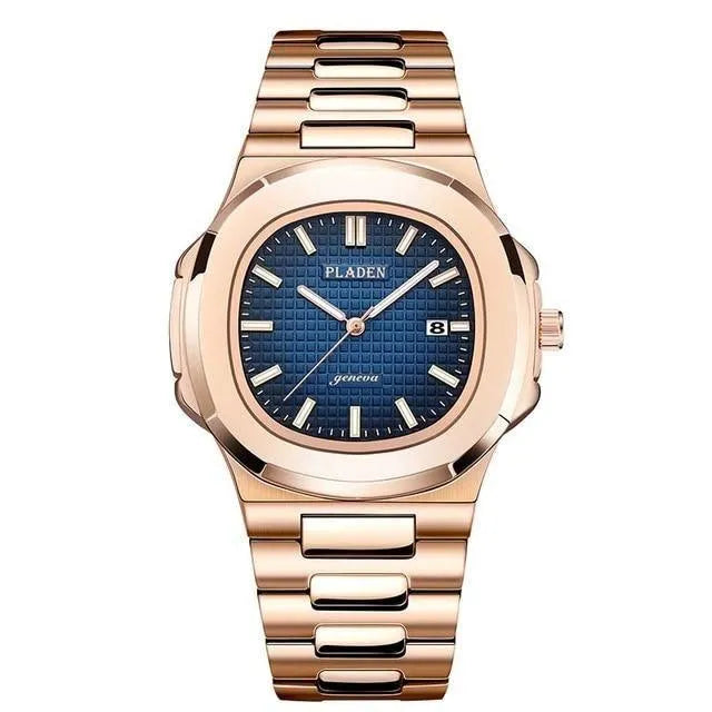 Octa Steel Quartz Watch – Integrated Bracelet 44mm-Pladen-Viva Timepiece