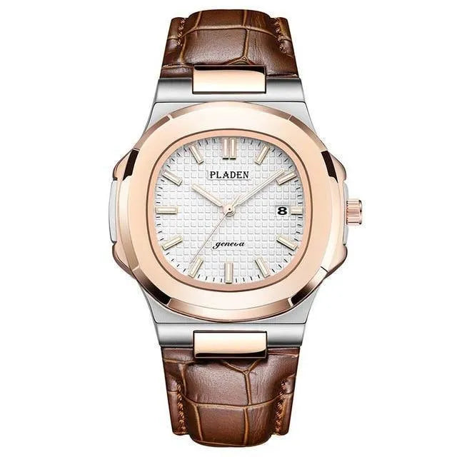 Octa Steel Quartz Watch – Integrated Bracelet 44mm-Pladen-Viva Timepiece