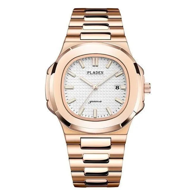 Octa Steel Quartz Watch – Integrated Bracelet 44mm-Pladen-Viva Timepiece