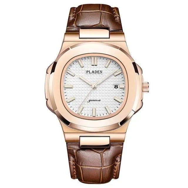 Octa Steel Quartz Watch – Integrated Bracelet 44mm-Pladen-Viva Timepiece