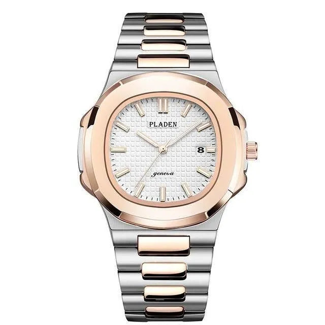 Octa Steel Quartz Watch – Integrated Bracelet 44mm-Pladen-Viva Timepiece