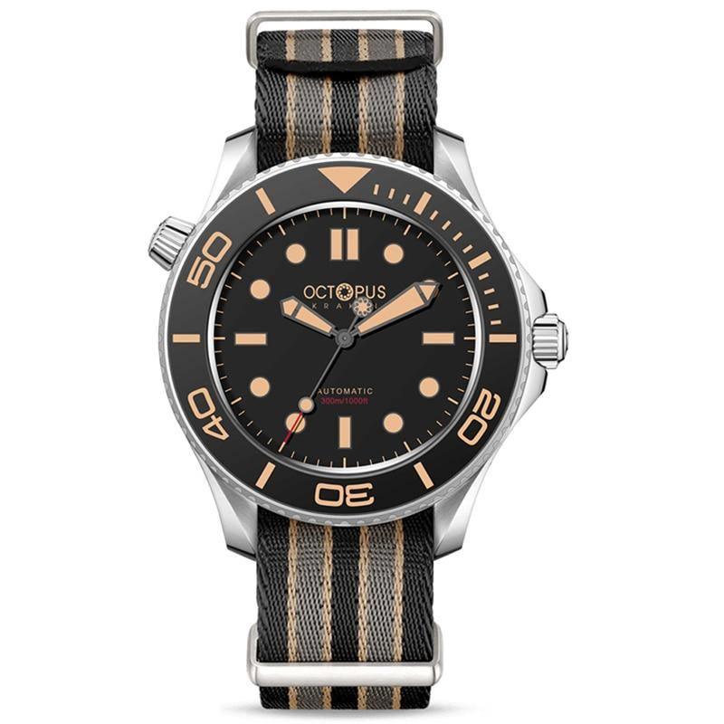 Octopus Kraken 007 Seamaster Diving Homage Watches Retro Black Nato Strap - Octopus Kraken | Viva Timepiece