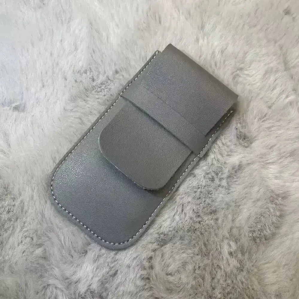 PU Leather Single Slot Travel Watch Pouch with Loose-Edge Stitching